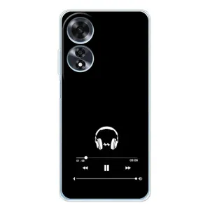 Чехол с картинками на черном фоне для OPPO A60 (Плеер)