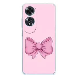 Чехол банты для OPPO A60 (Розовый бантик)