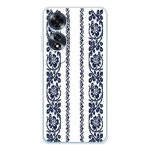 Силіконовый Чохол на OPPO A60 з картинкой Вишиванки (Синя вишиванка)