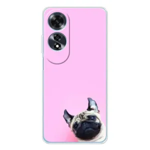 Бампер для OPPO A60 с картинкой "Песики" (Собака на розовом)