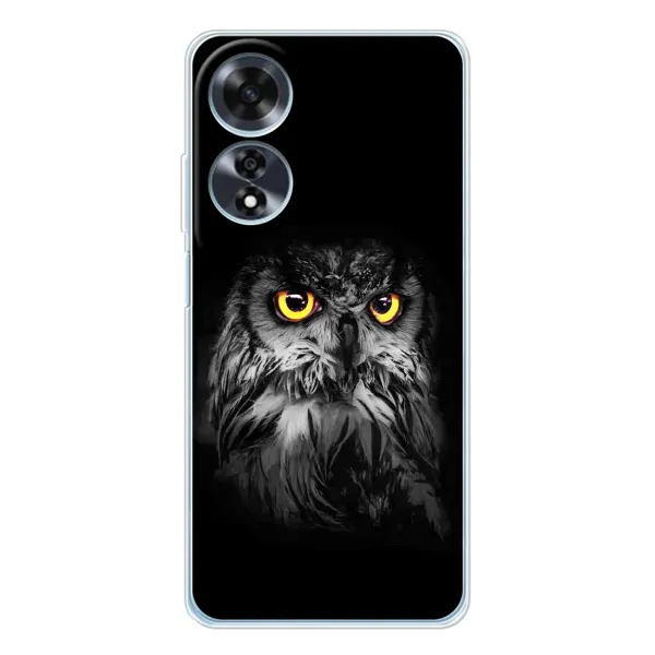 Чехол с рисунком «Сова на чёрном» для OPPO A60 Чехол с рисунком «Сова на чёрном» для OPPO A60