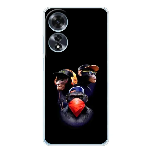 Чехол с рисунком «Три обезьяны» для OPPO A60
