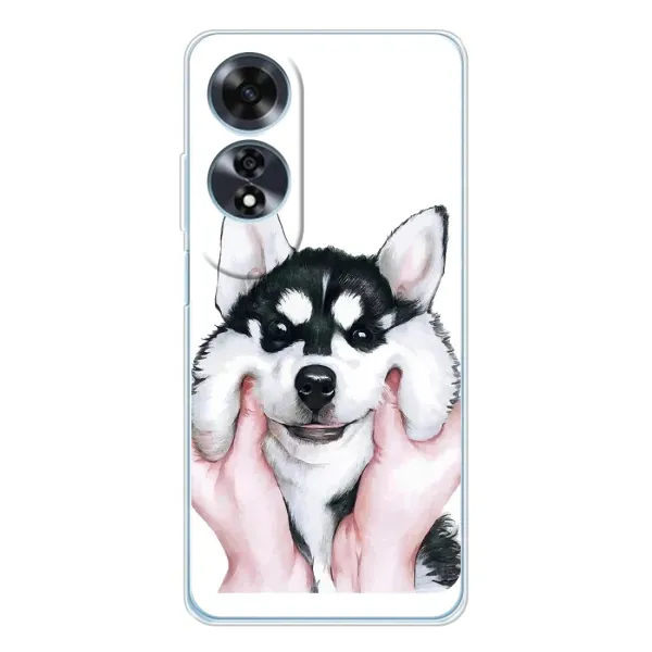 Чехол с рисунком «Собака Хаски» для OPPO A60 Чехол с рисунком «Собака Хаски» для OPPO A60