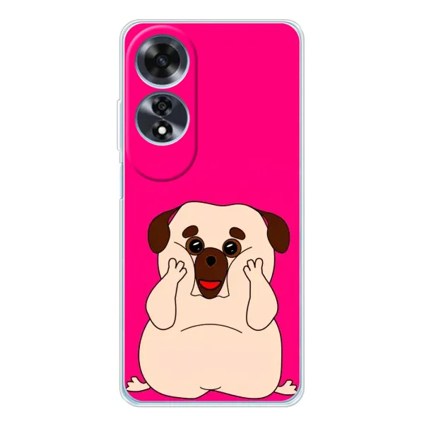 Чехол с рисунком «Веселый Мопсик» для OPPO A60 Чехол с рисунком «Веселый Мопсик» для OPPO A60