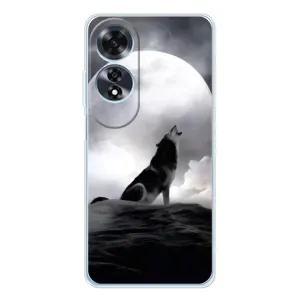 Чехол с Волком на OPPO A60 (Волк и луна)
