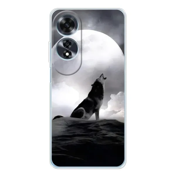 Чехол с рисунком «Волк и луна» для OPPO A60 Чехол с рисунком «Волк и луна» для OPPO A60