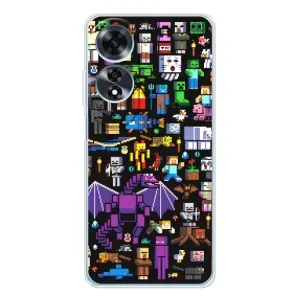 Чохол майнкрафт для OPPO A60 (Усі персонажі)