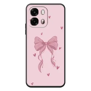 Чехол банты для OPPO A6s (Бант на розовом)