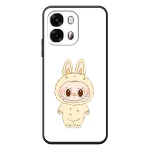 Чехол с принтом Лабубу для OPPO A6s (Бежевый Лабубу)