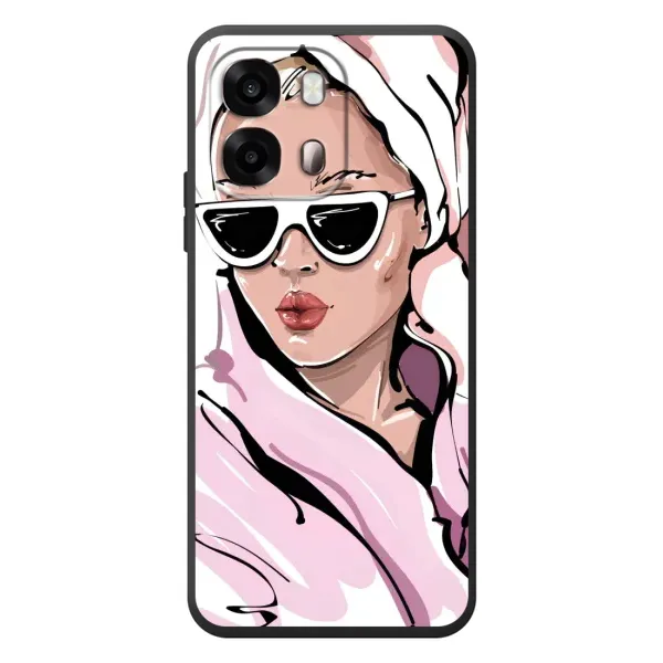 Чехол с рисунком «Девушка в халате» для OPPO A6s