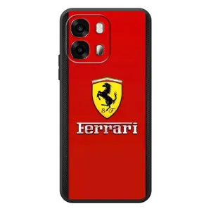Силіконовий бампер з картинкою машини на OPPO A6s (Ferrari Logo)