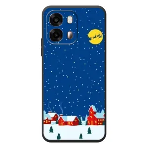 Силіконовий бампер на різдво для OPPO A6s (Місто в снігу)