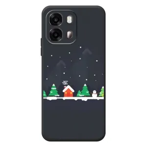 Силіконовий бампер на різдво для OPPO A6s (Місто зимове)