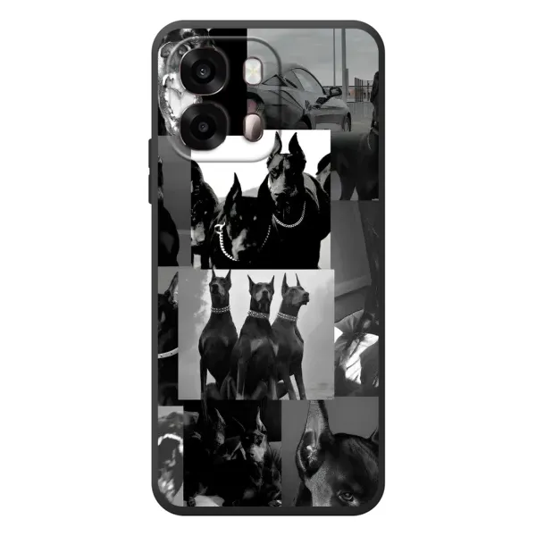 Чехол с рисунком «Коллаж Доберман» для OPPO A6s
