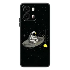 Силіконовый Чохол з принтом "Космонавти" на OPPO A6s (Космонавт на рибалці)