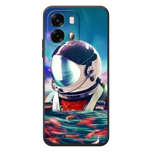 Силіконовый Чохол з принтом "Космонавти" на OPPO A6s (Космонавт у воді)