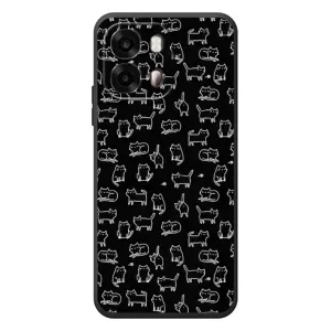 Чохол на тематику: Коти для OPPO A6s (Котики на чорному)
