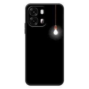 Чехол с картинками на черном фоне для OPPO A6s (Лампочка)