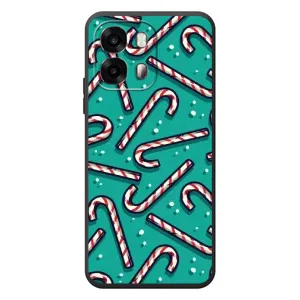 Силіконовий бампер на різдво для OPPO A6s (Льодяники)