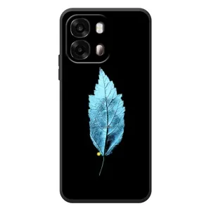 Чехол с картинками на черном фоне для OPPO A6s (Листочек)