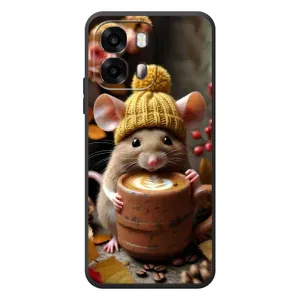 Друкований чохол 'Звірята з кавою' для OPPO A6s (Мишка з кавою)