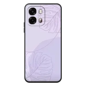 Чехол цветочный дизайн для OPPO A6s (Монстера фиолетовая)