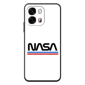 Силіконовый бампер з принтом "Наса" на OPPO A6s (NASA на білому тлі)