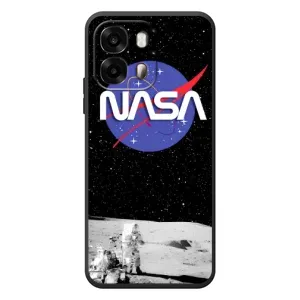 Силіконовый бампер з принтом "Наса" на OPPO A6s (Nasa на місяці)