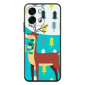 Силіконовий бампер з картинкою звірів для OPPO A6s (Олень із шарфом)
