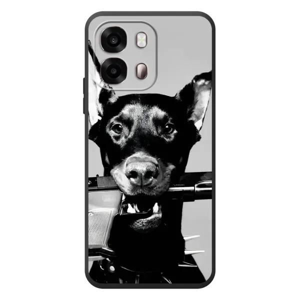 Чехол с рисунком «Опасный доберман» для OPPO A6s