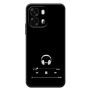 Чехол с картинками на черном фоне для OPPO A6s (Плеер)