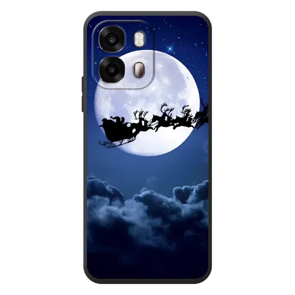 Чехол с рисунком «Санта - луна» для OPPO A6s