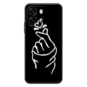 Чохол (Знак сердечка) для OPPO A6s (Сердечко на чорному)