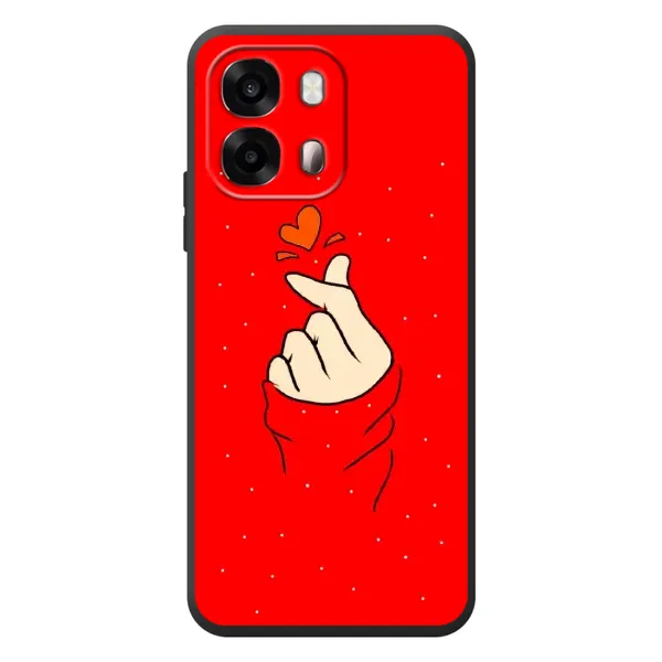 Чехол с рисунком «Сердце на красном» для OPPO A6s Чехол с рисунком «Сердце на красном» для OPPO A6s