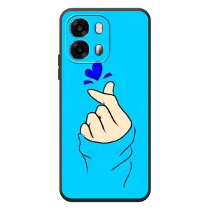 Чохол (Знак сердечка) для OPPO A6s (Сердечко на синоьому)