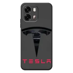 Силіконовий бампер з картинкою машини на OPPO A6s (Logo TESLA)