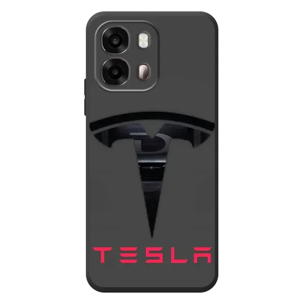 Чехол с рисунком «Logo TESLA» для OPPO A6s