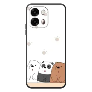 Чохли з зображенням різних тварин на OPPO A6s (Здивовані ведмедики)
