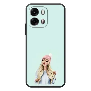 Силіконовый Чохол на OPPO A6s з картинкой Модных девушек (В шапці)