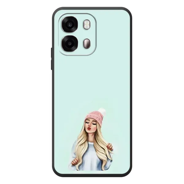 Чехол с рисунком «В шапке» для OPPO A6s
