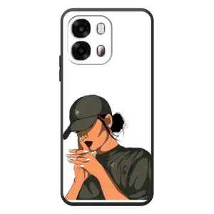 Силіконовый Чохол на OPPO A6s з картинкой Модных девушек (У зеленому)