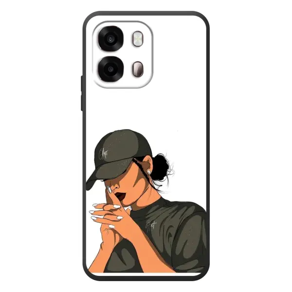 Чехол с рисунком «В зеленом» для OPPO A6s