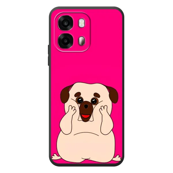 Чехол с рисунком «Веселый Мопсик» для OPPO A6s