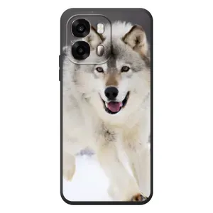 Чохол з Вовком на OPPO A6s (Вовк біжить по снігу)