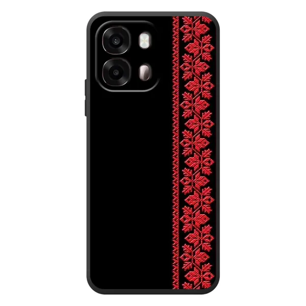Чехол с рисунком «Вышиванка на черном» для OPPO A6s