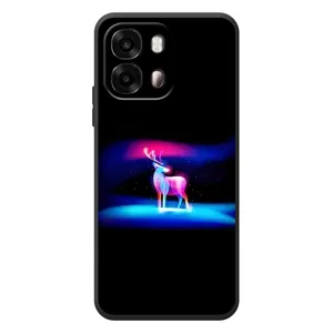 Силіконовий бампер з картинкою звірів для OPPO A6s (Яскравий олень)