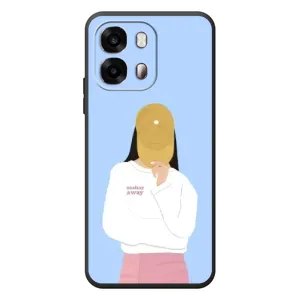 Силіконовый Чохол на OPPO A6s з картинкой Модных девушек (Жовта кепка)