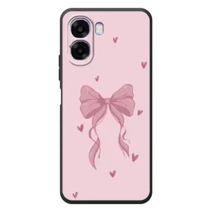 Чехол банты для OPPO A6x (Бант на розовом)
