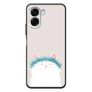 Чехол на тематику: Коты для OPPO A6x (Белый котик)