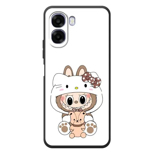 Чехол с рисунком «Белый Лабубу» для OPPO A6x Чехол с рисунком «Белый Лабубу» для OPPO A6x